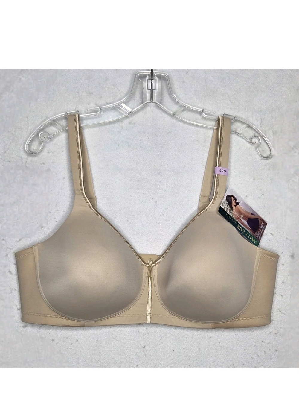 Vanity Fair NWT 42D 72335 Full Coverage Body Caress Bra Wireless Convertible
